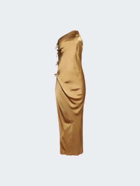 Rick Owens Taco One-shoulder Tie-embellished Dress Honey