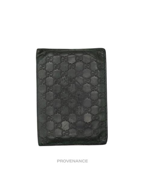 GUCCI Gucci Pocket Organizer ID Wallet - Green MicroGuccissima