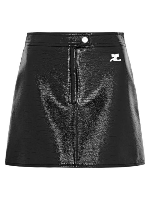 Courrèges Logo Vinyl Mini Skirt