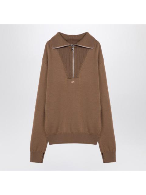 courrèges Courreges wool zip sweater