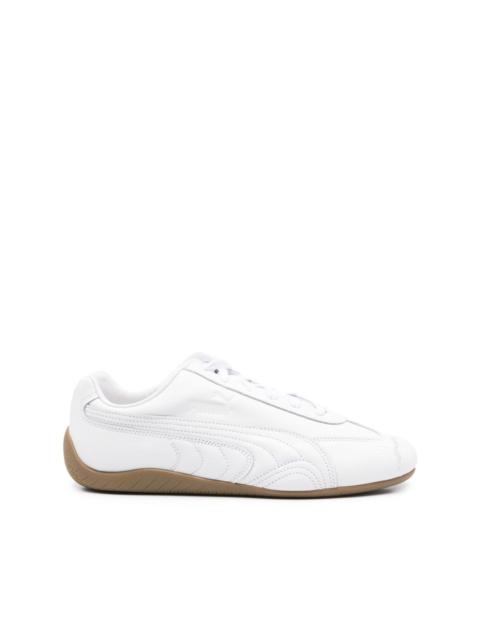 leather low-top sneakers
