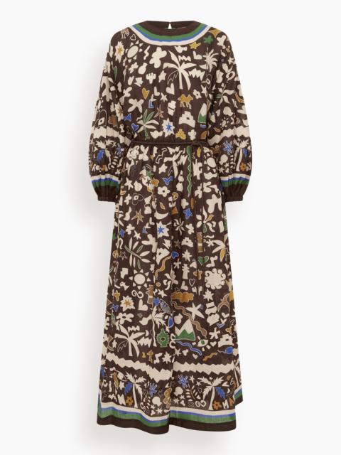 ALÉMAIS Maroc Midi Dress in Multi
