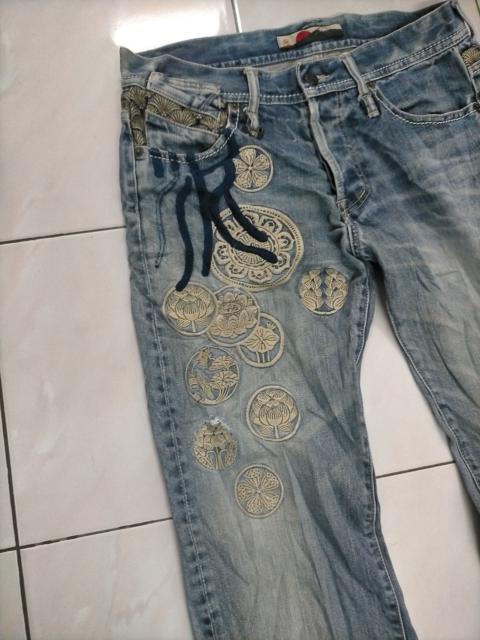 Other Designers Japanese Brand - Japan Gemstone Embroidered Sukajan Jeans