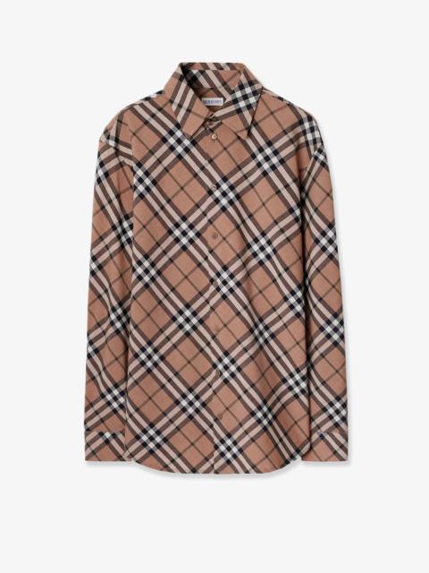 Burberry Check Wool Blend Shirt