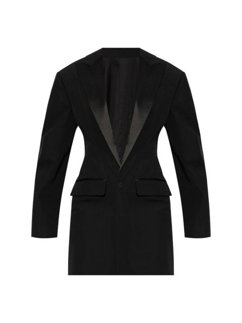 single-breasted blazer mini dress