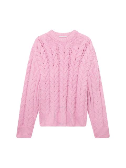 Stella McCartney Stella McCartney Ladies Pink Cable Knit Cape Jumper