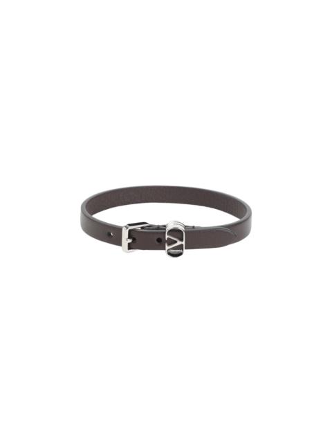 Valentino Ovalette Leather Bracelet