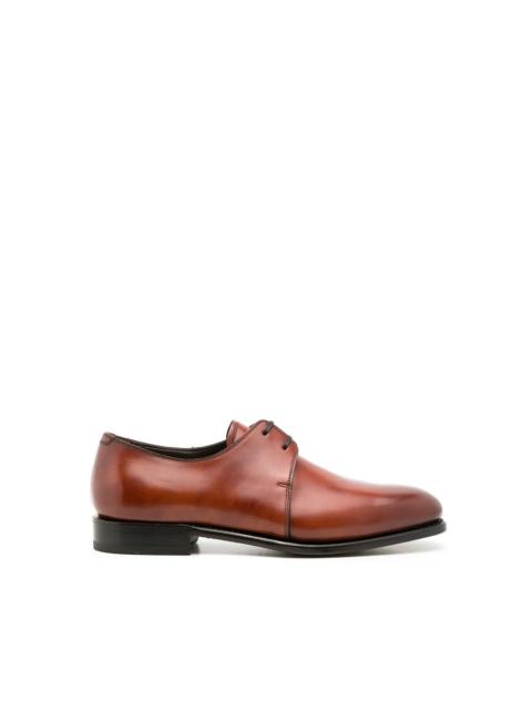 FERRAGAMO Ferragamo Men's Tan Brown Derby Oxfords & Derbys