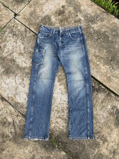 Other Designers Distressed Denim - 🔥 STEALS 🔥 Distressed Blue Blue Cargo Denim