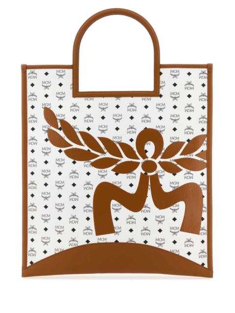 MCM Mcm Women Printed Canvas Xl Aren Shopping Bag