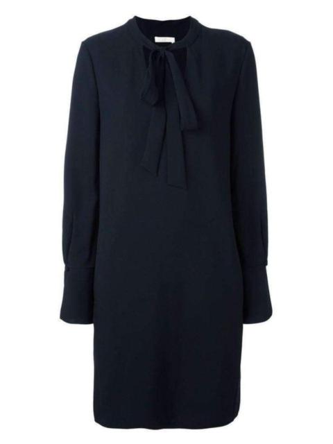 Chloé Neck Tie Shift Black Dress