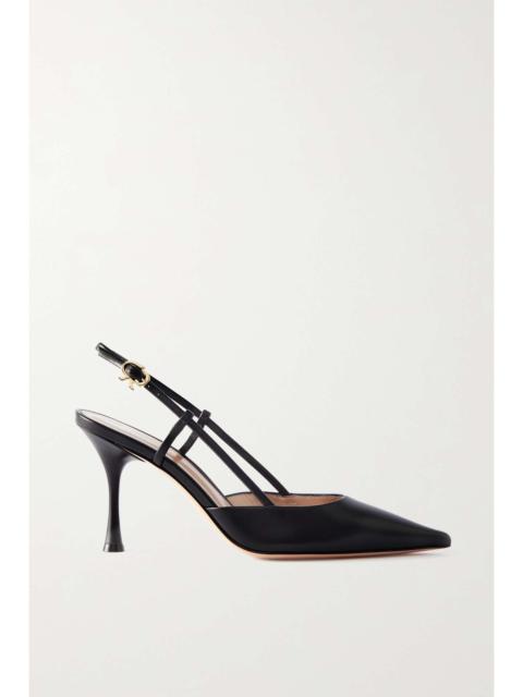 Ascent 85 leather slingback pumps Black