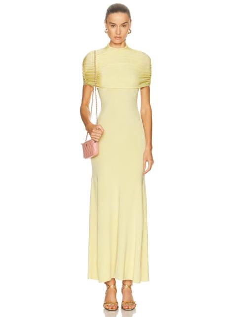 ROLAND MOURET Draped Shawl Ceremony Dress