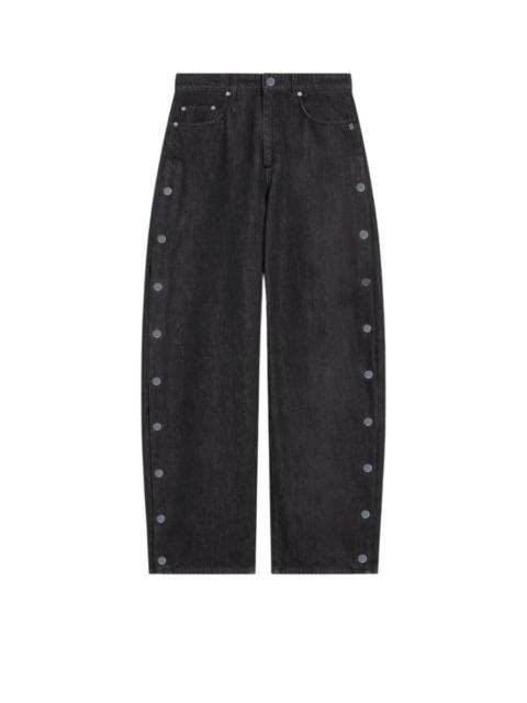 Sportmax Sportmax Women Wide-Leg Jeans With Buttons - Black