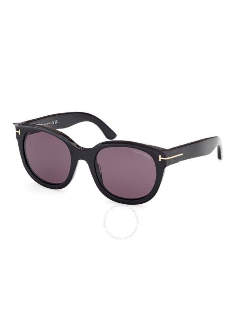 TOM FORD Tom Ford Tamara Smoke Oval Ladies Sunglasses FT1114 01A 54