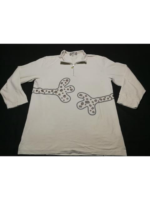 Other Designers Japanese Brand - Mieko Eusako Japan Hug Hand Art Half Zipper Polo Tee