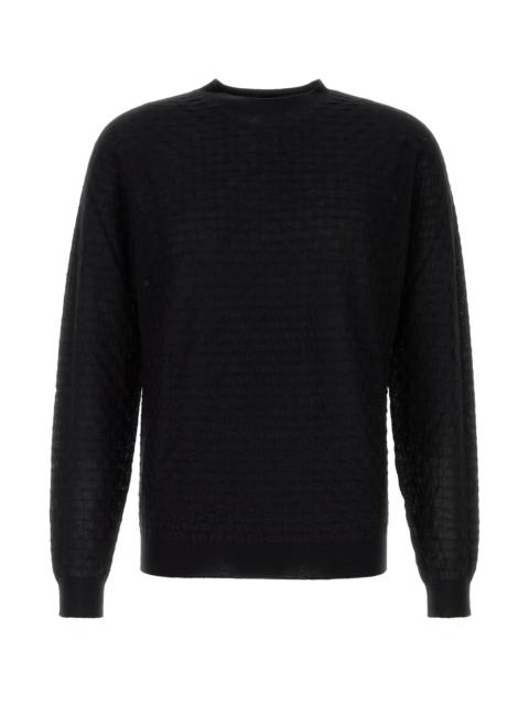 GIORGIO ARMANI Black cashmere blend sweater