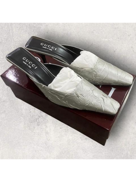 GUCCI Gucci Silver Fabric Mule 55mm