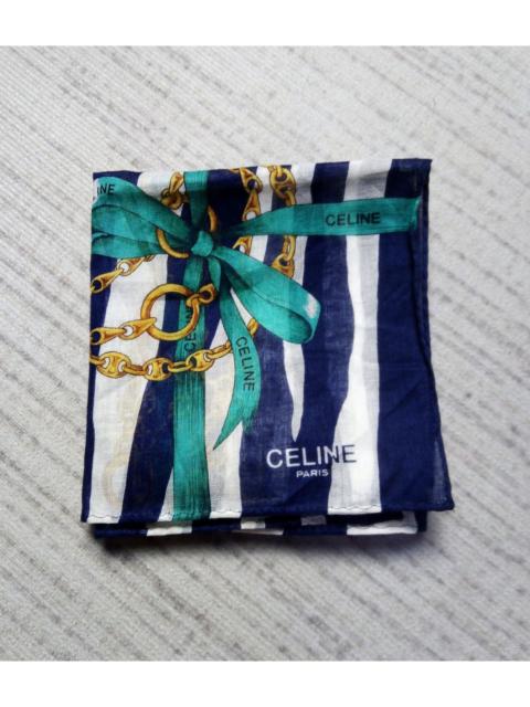 CELINE Celine gold chain abd ribbon medium mini scarf neckerchief