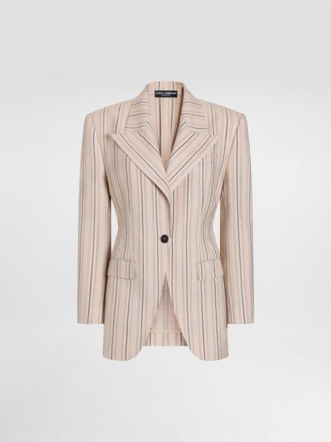 Dolce & Gabbana Single-breasted jacket in regimental pinstripe
