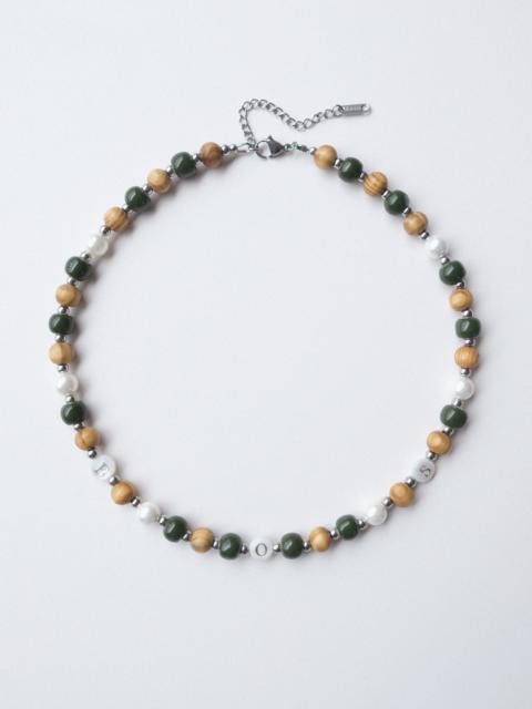 Other Designers Handmade Boston Celtics Ceramic Natural Shell Pearl Necklace