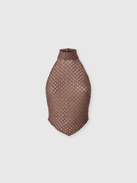 Missoni Scarf top in lamé viscose with spiderweb motif