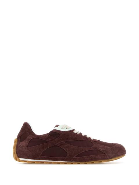 Bottega Veneta Bottega Veneta Women Burgundy Suede And Fabric Orbit Sneakers