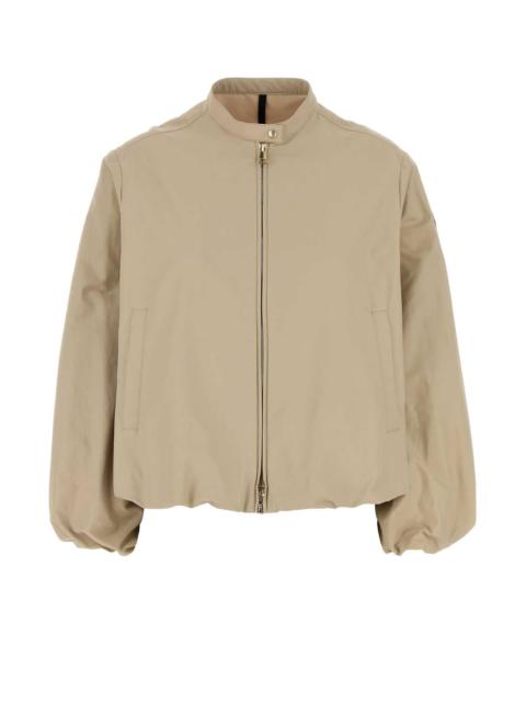 Moncler Moncler Women Beige Cotton Blend Gruissan Bomber Jacket