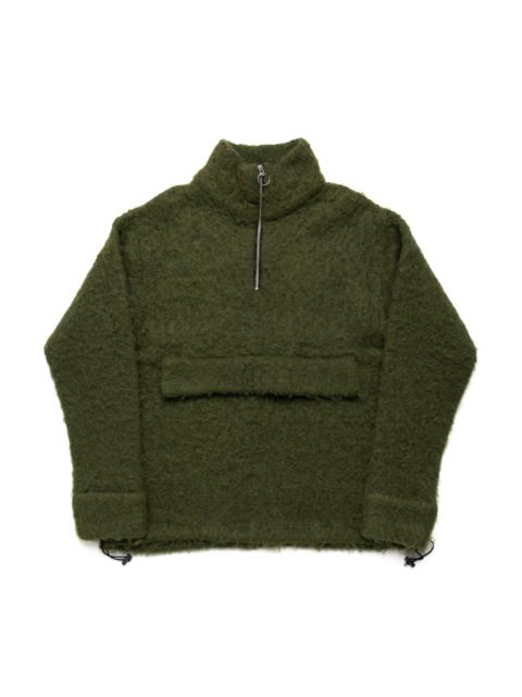 Kapital 5G Mohair Half ZIP Anorak - Green