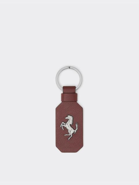 Ferrari Leather keychain with prancing horse