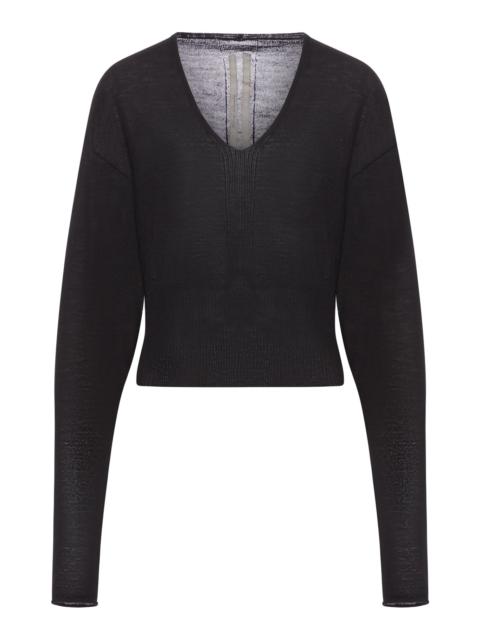 Rick Owens CROPPED WOOL SWEATER