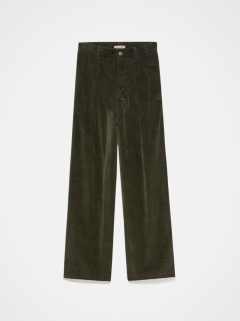 JW Anderson SINGLE PLEAT TROUSERS IN MOSS