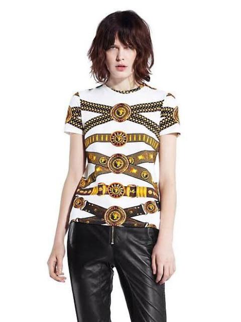 Versus Belt Print T Shirt