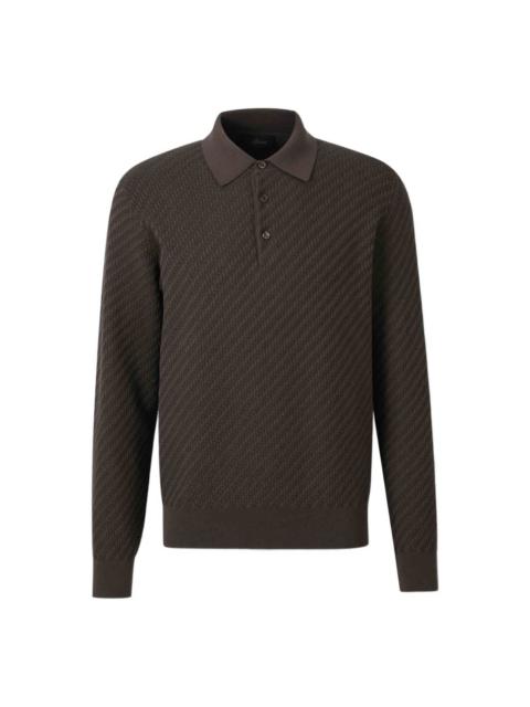 Brioni interwoven polo jumper