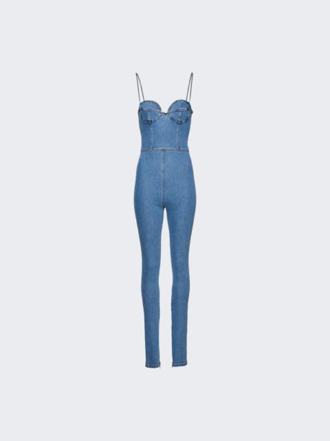 MAGDA BUTRYM Denim Bustier Jumpsuit Blue