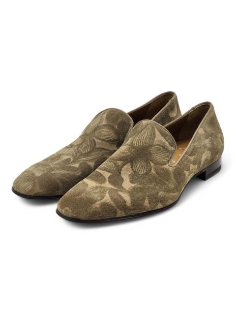 Christian Louboutin Dandelion Floral Canvas Loafers - Brown EU 42 / US 9 $995