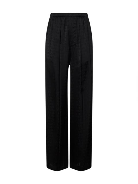 BALENCIAGA Balenciaga Women Black Jacquard Satin Pajama-Style Trousers