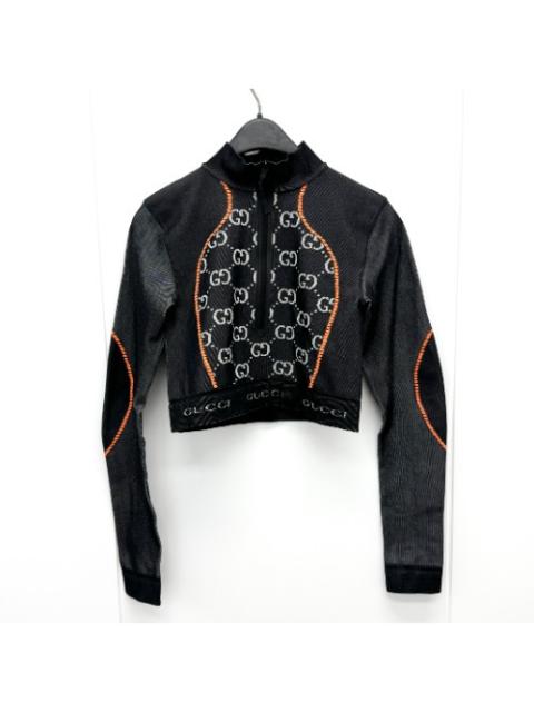 GUCCI Gucci GG Jersey Jacquard Crop Zip-Up 689201 1117 M