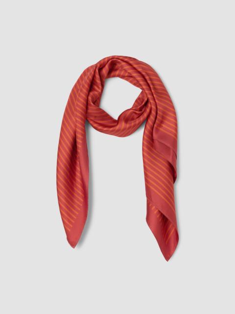 EILEEN FISHER Striped Silk Twill Scarf