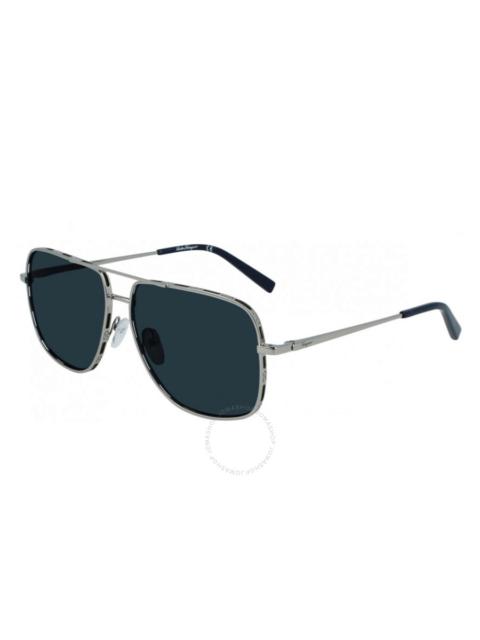 FERRAGAMO Salvatore Ferragamo Grey Navigator Men's Sunglasses SF278S 032 60