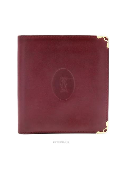 Cartier Cartier Bifold Wallet - Burgundy Calfskin Leather