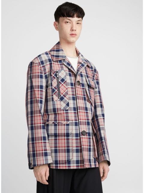 Wooyoungmi BNWT SS18 WOOYOUNGMI UTILITY POCKET CHECKED JACKET 50