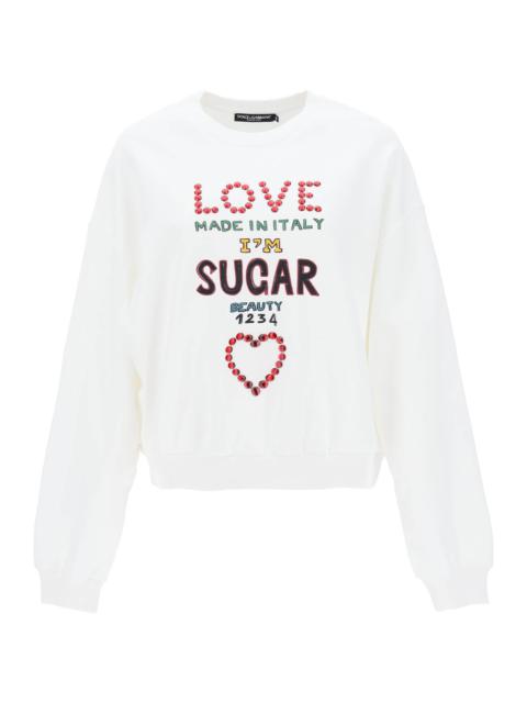 Dolce & Gabbana Lettering Print Oversized Sweatshirt