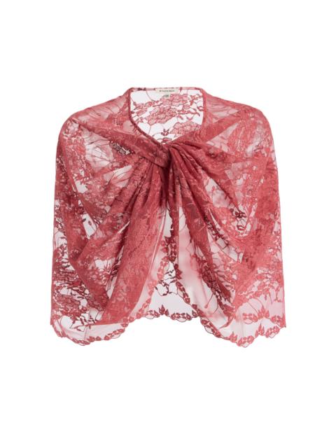BY MALENE BIRGER Pinlos Lace Cape pink