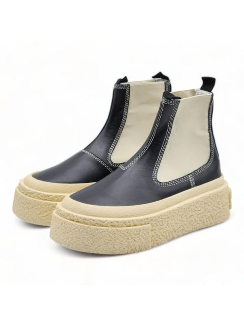 Maison Margiela Round-toe Leather Ankle Boots 40.5 (10.5)