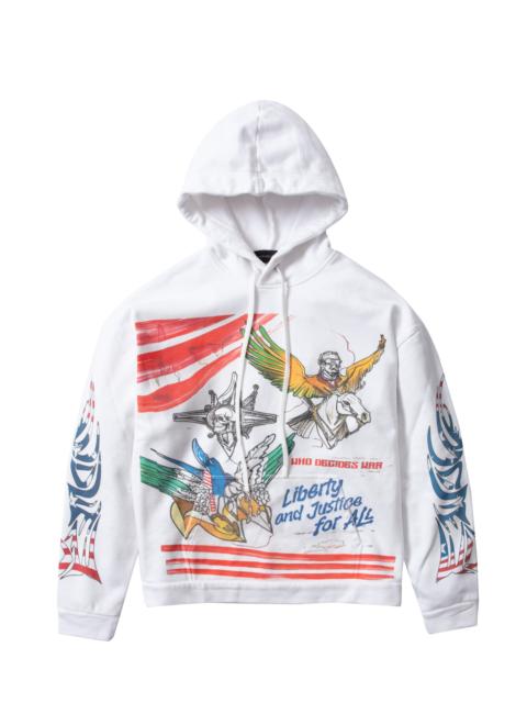 WHO DECIDES WAR LIBERTY HOODED PULLOVER