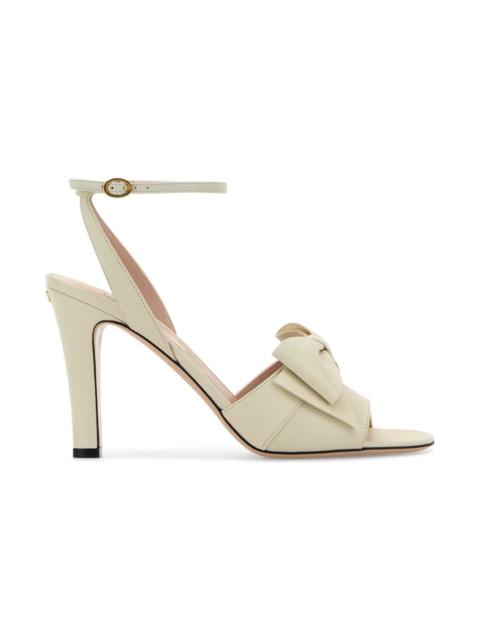 Valentino Ivory Leather Bowow Sandals