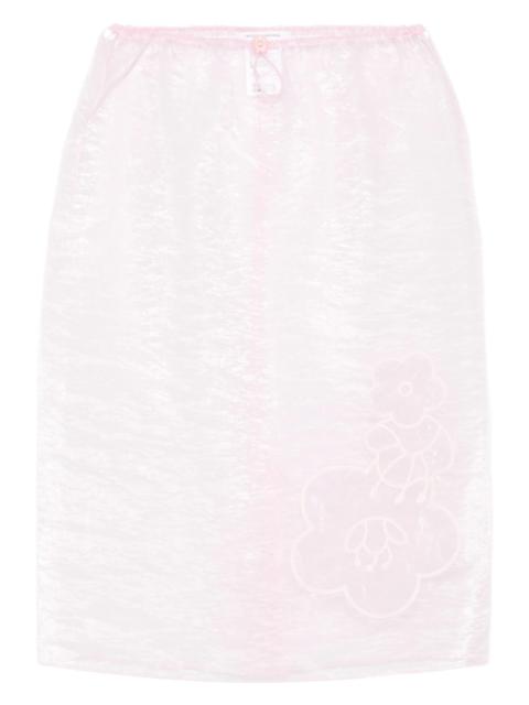 CECILIE BAHNSEN floral-embroidered skirt