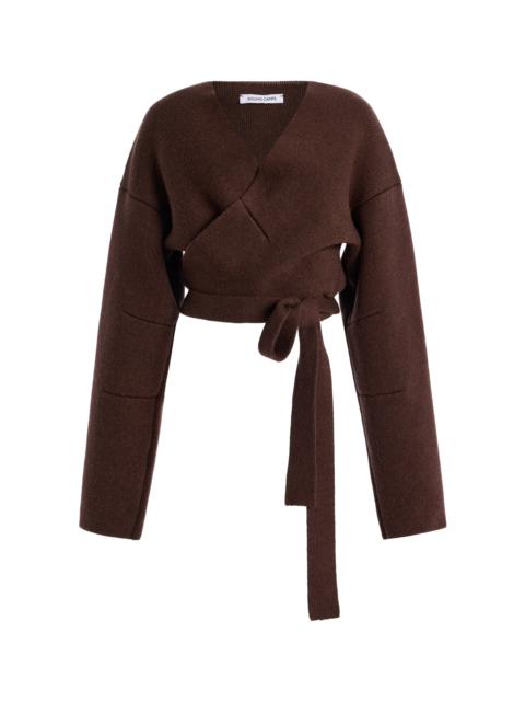AISLING CAMPS Wool Wrap Jacket brown