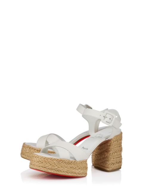 Christian Louboutin Christian Louboutin Calakala Espadrille Platform Sandal in Bianco/Lin Bianco at Nordstrom